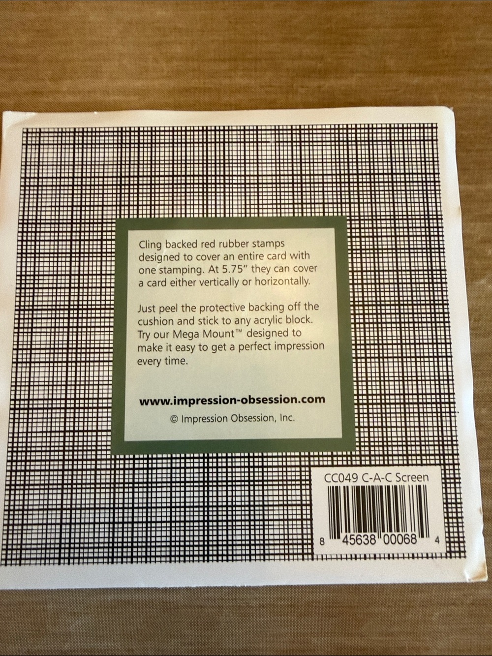 Impression Obsession C-A-C “Screen” Cling Rubber Stamp